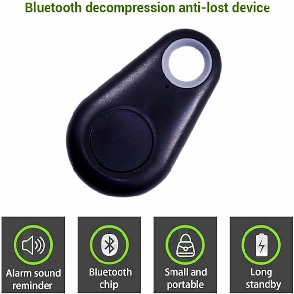Bluetooth Smart Tracker GPS Locator Alarm Anti Lost Tracer Tracking Auto Motorcykel Husdyrsnøgler til Børn, 2 stk