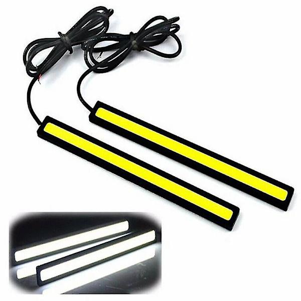 10x 12V Vanntette DRL LED Strip Lys Caravan Båt Bil COB-Hvit