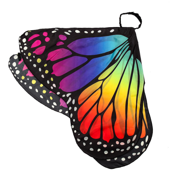 Barn Cape Magdansvingar Barnföreställning Vingar Barnfe Sjal Festdräkt Vingar Nymf Pixie Dr Colorful 135X60CM