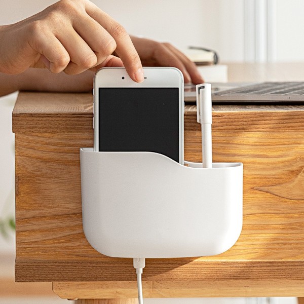 Klæbende Fjernbetjening Holder Universal Controller Holder Væghængt Opbevaring Organizer Box Ingen Boring med Slot Hjem Kontor Skrivebord