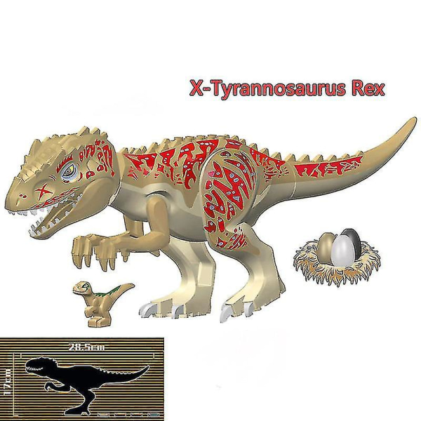 Jurassic Dinosaur World Spinosaurus Ankylosaurus Dinosaurie Byggstenar Modell Gör-det-själv Byggklossar Utbildningsleksaker GåvorL24