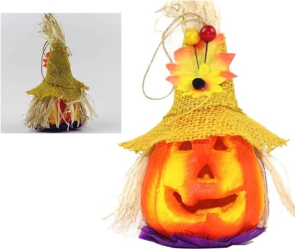 Halloween Gresskar Lampe Gresskar Lykt Lys LED Gresskar Lys for