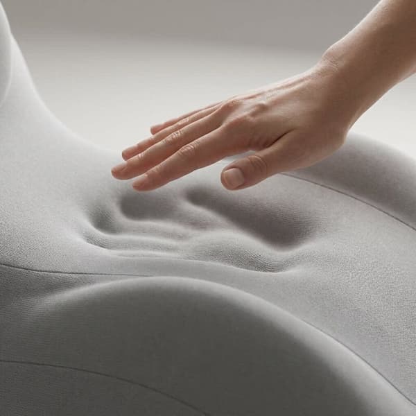 Ergonomisk nackkudde i memoryskum 58x38x23cm multifunktionell svankstödskudde