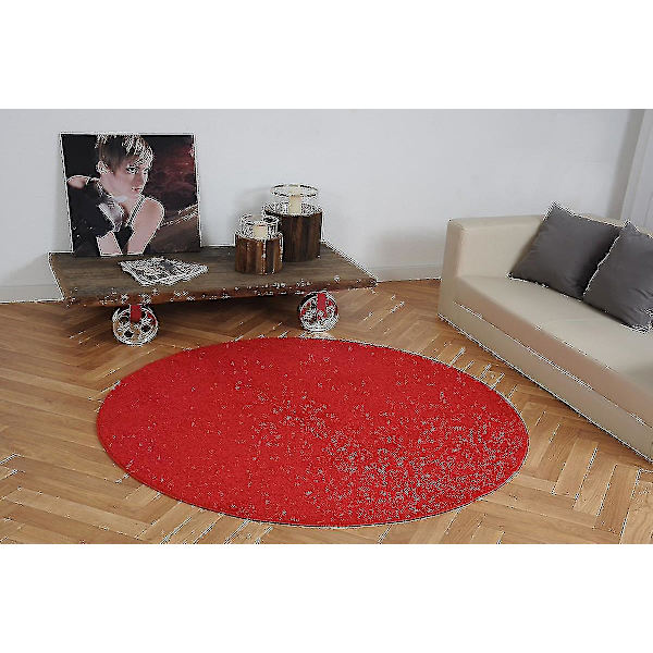 Tatami-matto, Pyöreä Olohuoneen Matto, Liukumaton Makuuhuoneen Matto (1 Kpl 80 * 80cm Punainen)