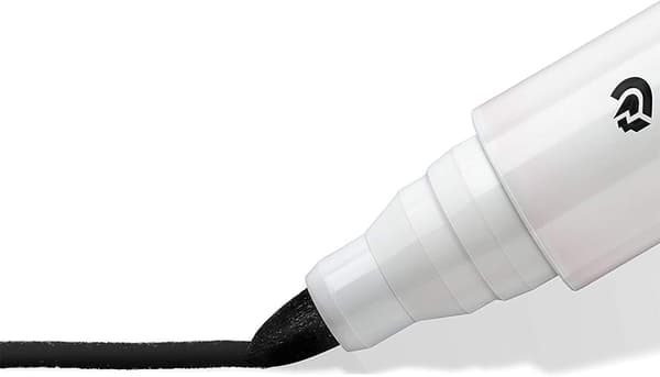 Whiteboard Marker Pens 351 - Torrraderbara pennor - Kulspets - 4-pack svart