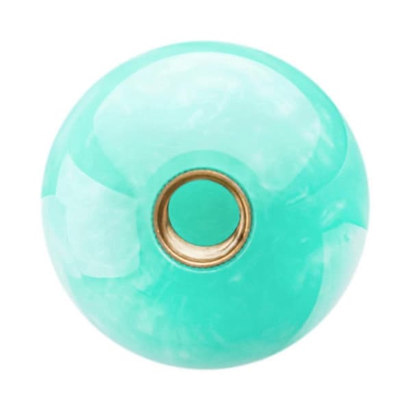 Bilmodificeret marmorstjerne gearknop med adapter Lysegrøn Light Green