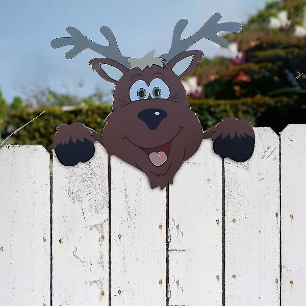 Jule-Dyrehegn Dekoration Juletema Hegn Have Topper Jule Elg Ornament Græs Have Ornament (brun) (1 stk)