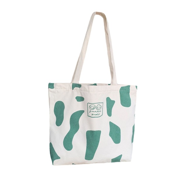 Casual Stor Canvas Axelväska Färgblock Tote Handväska För Street Shooting Grön