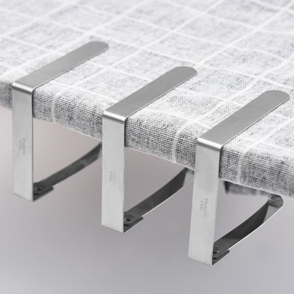 Stor 8 x 7 cm dukklips i rustfritt stål, dukklips i rustfritt stål, 8-pakning
