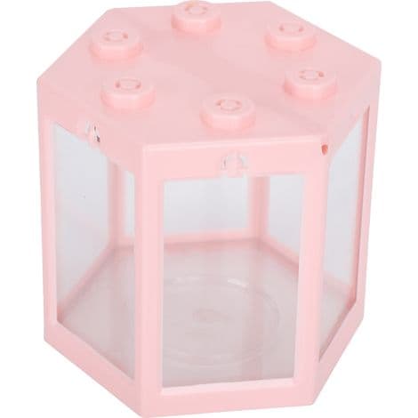 Hexagonal Aquarium with Durable Pink Interior - OTHER