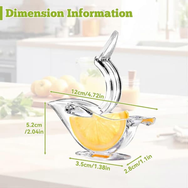 Bird brand lemon squeezer 2-pack manual lemon squeezer transparent acrylic lemon slice press kitchen bar