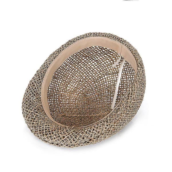 Stråhatt Flat Cap för Dam/Herr - Hatt med skärm Vår-sommar L (58-60cm)