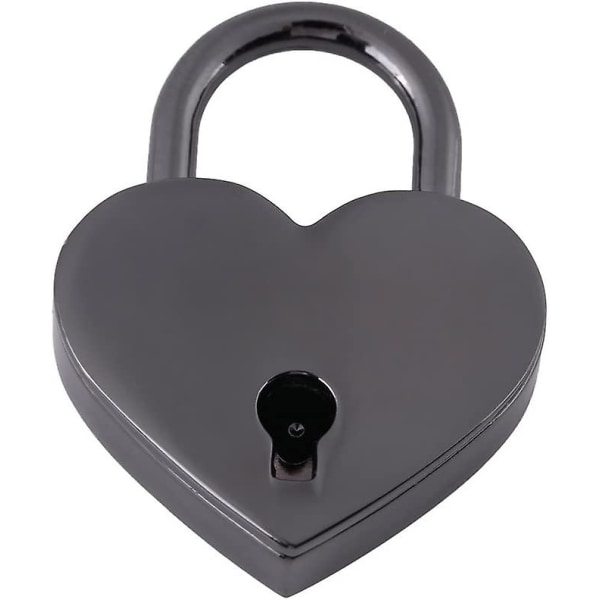 Mini hængelåse med nøgler, lille hjerteformet hængelås med nøgle til bagagetaske Dagbog smykkeskrin (6 stk)