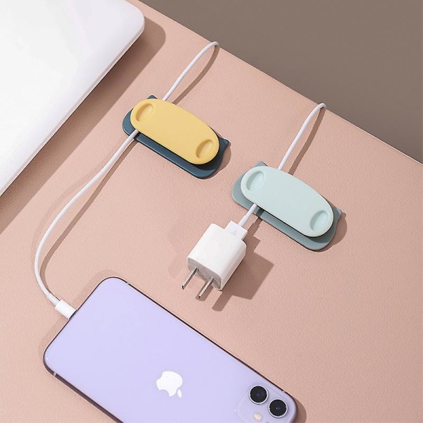 4-pack självhäftande sladdhållare Grisnäsa USB-kabelhållare för skrivbord vägg hem kontor Botao