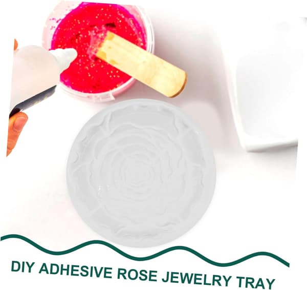 Craft Silicone Molds 2pcs Resin Mold Kit Rose Pattern Coaster Silicone Molds