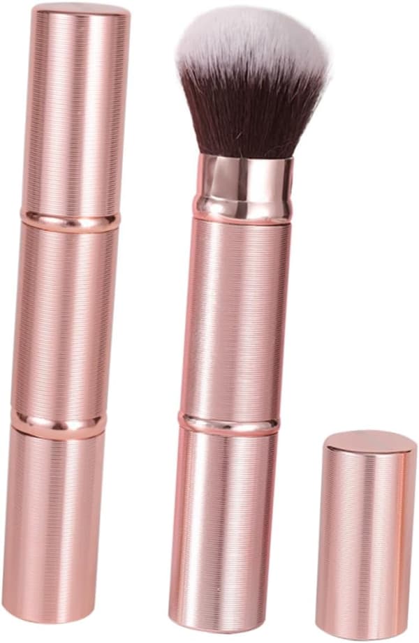 2 stk. udtrækkelige foundation-makeupbørster, dobbeltsidede bærbare pudder- og blush-ansigtsbørster
