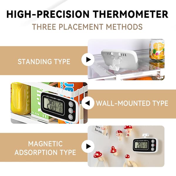 1-pack Digital Kylskåpstermometer Frystermometer