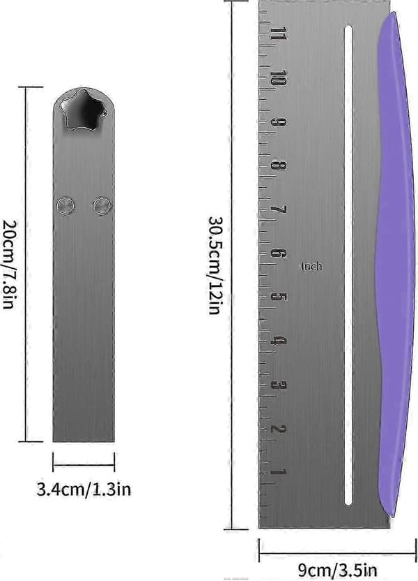 Cake Scraper, 12 Inch Stainless Steel Cake Smoother, Adjustable Cake Bench Scraper, Cake Icing Smoother