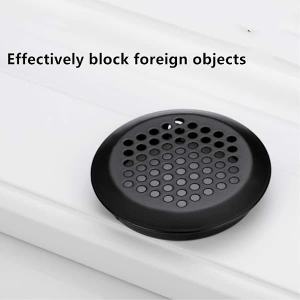 5-delt ventilasjonsgitter, svart rundt netting-ventilasjonsgull for undersiden