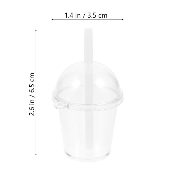 10 st Dricksmugg Modell Mini Dricksmugg Minihusmugg Dekorationer Mini Mugg Transparent 6.5X3.5X3.5CM