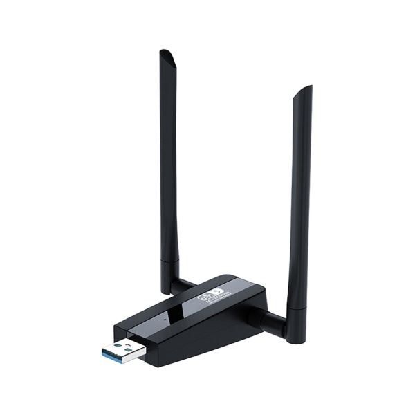 1300 Mbps Trådløst Nettverkskort Driverfri Adapter Wifi Dobbelbånd 2.4g/5ghz Antenneforlengelse Svart