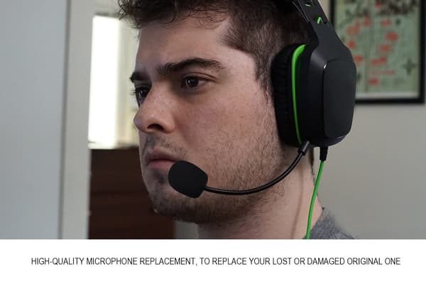 Erstatningsmikrofon for spill til Razer Electra V2 Gaming Headset på PS4 PS5 Xbox One PC, Avtakbar Bommikrofon