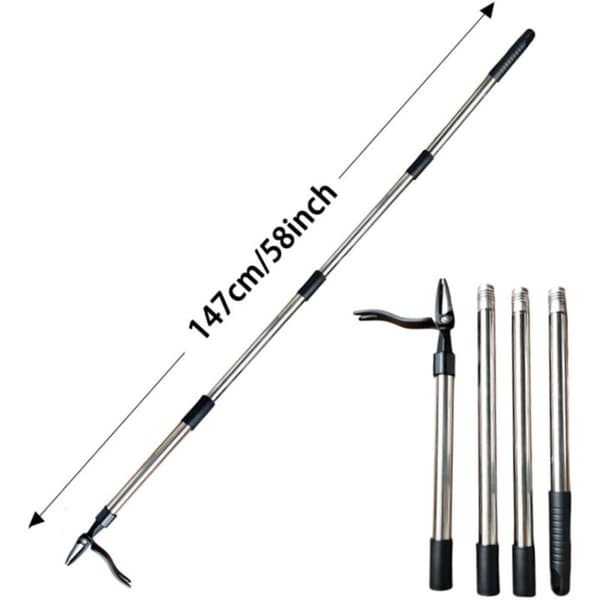 Weeder, Standing Weeding Tool, Long Handle Weeder, Removable Root Remover, Garden Tool with 4 Claws