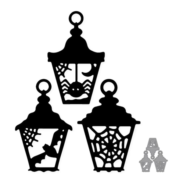 BHalloween-kranium Spooky Metal Skærestencil Skabelon Scrapbog Kort PrægningB