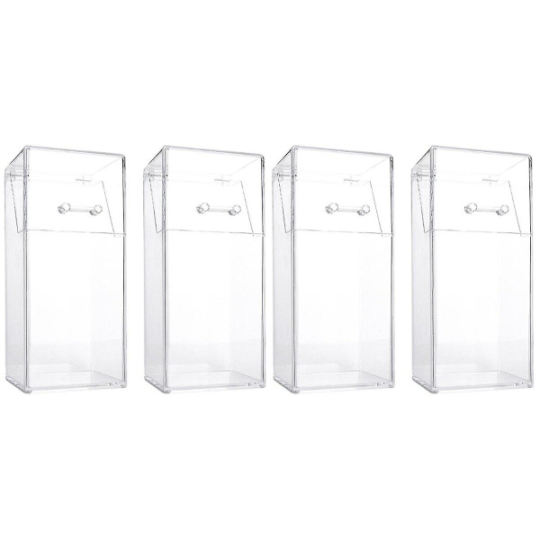 6 stk. Nordisk Stil Opbevaringsboks Multifunktionel Opbevaringsholder Transparent Boks 4 stk. 20,5x11cm