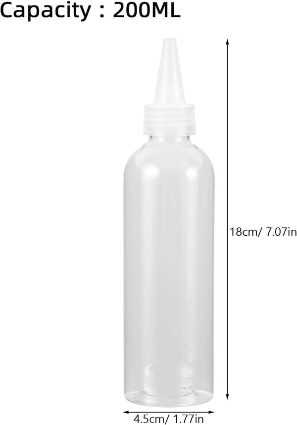 8-pack 200 ml plastflaskor med pip för resor