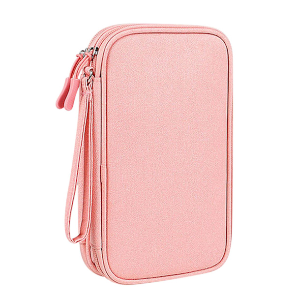 Skyddande Sleeve för Hårddisk, Laddningskabel, USB-minne, Hörlurar, Datakabel, Digitala Tillbehör Pink Small