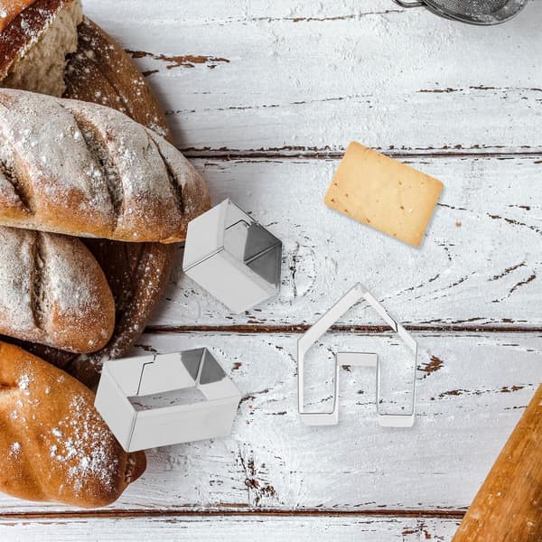Pepperkakeformer i rustfritt stål, 3 stk, trygge og robuste julebakeredskaper