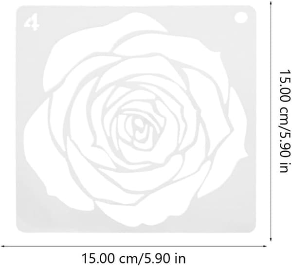 16 ark genanvendelige blomsterskabeloner Multifunktionel trykskabelon PET-materiale Lugtfri