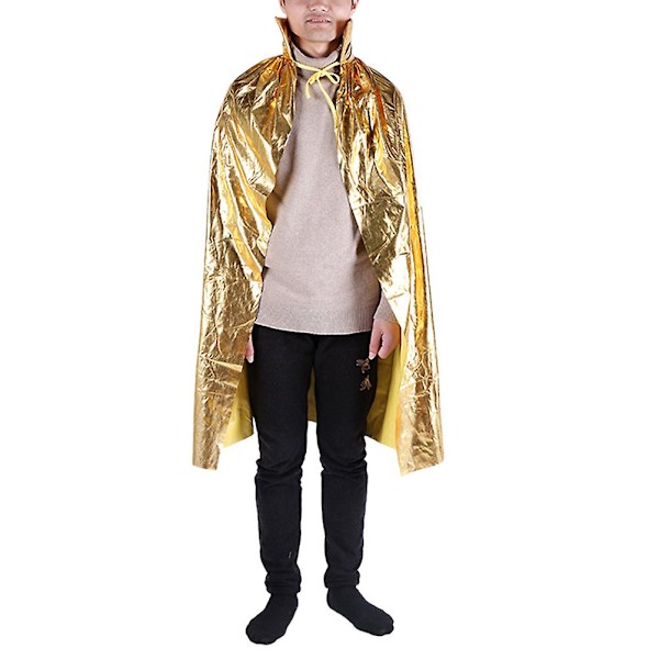 Voksen Gylden Forgyldt Kappe Kappe Party Tilbehør Til Halloween Cosplay Kostume PartyGolden
