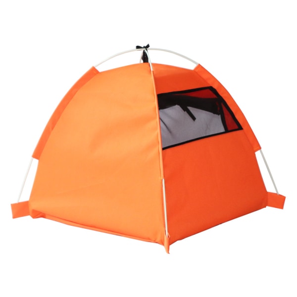 Foldable Pet Bed Small Medium Travel Dog Cat Bed Tents Beach Sun Shelter (Orange)