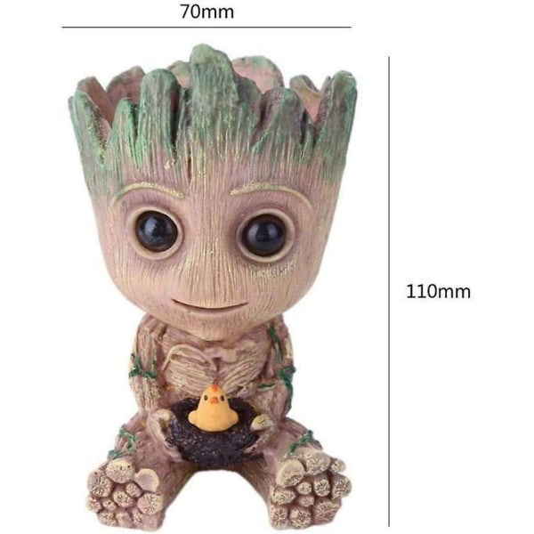 Figurer Mode Guardians Of The Galaxy Flowerpot Baby Söt modell Toy Pen Pot Bästa julklapparna till barn