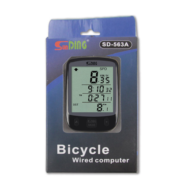 Trådløs cykel-odometer-hastighedsmåler - Multifunktionel cykelcomputer med odometer, kalorier, tid og temperatur med LED