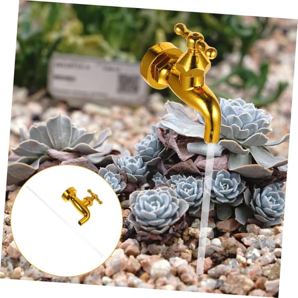 Visible Flowing Spout Faucet Fountain for Garden Decoration with Replaceable Water Pump Function