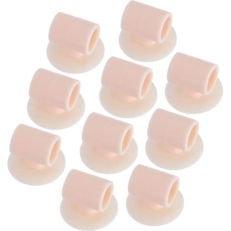 【Tyst】 + 【Silikonskyddsplatta】 + 【10-pack】 + 【Stötdämpande, Punkteringssäker, Rosa】