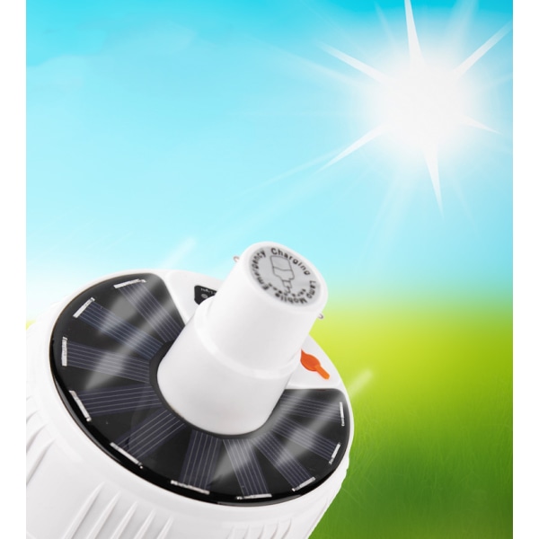 Kannettava LED-aurinkolamppu ladattava valaistus hätäpolttimo ulkona retkeilyteltan lamppu
