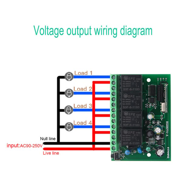 433MHz Gate Remote Control Relay, AC85-250V Transceiver Kit Garage Remote Control Low Power Consumption for Garage Door