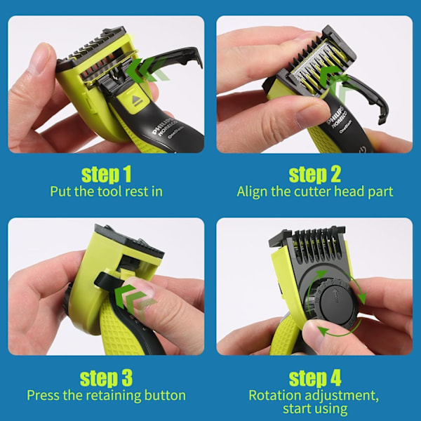 Justerbar distanskam och näshårstrimmer för OneBlade 0,4–10 mm
