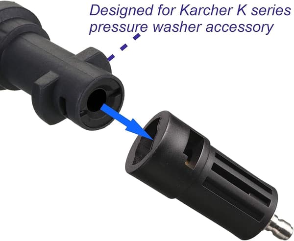 Högtryckstvättadapter kompatibel med Kärcher högtryckstvätt, ersättningstillbehör 1/4 \" snabbkoppling.