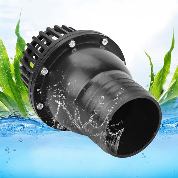 Black PVC Low Pressure Flat Bottom Valve 4 Inch Fluid Pump