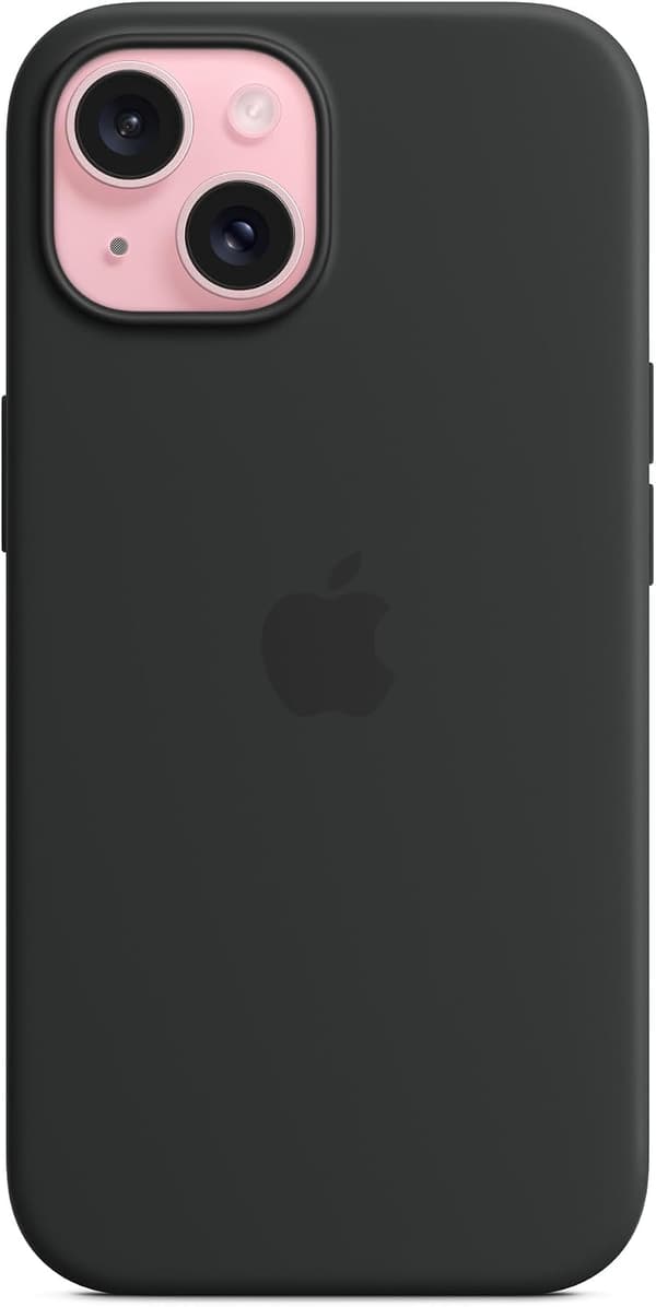 Apple iPhone 15 Silicone Case with MagSafe - Black