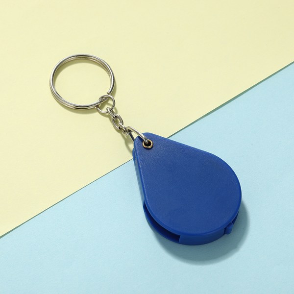 Foldable Pocket Jewelry Magnifying Glass Eye Keychain Mini Magnifying Glass Loupe-Random Color