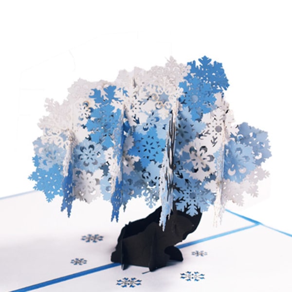 3D Pop Up -lumikidepuu Joulukortti Juhlakortti