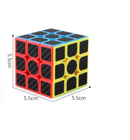 Speed Cube 3x3 - Karbonfiberklistremerke 3x3 Magic Cube Rask Smoo