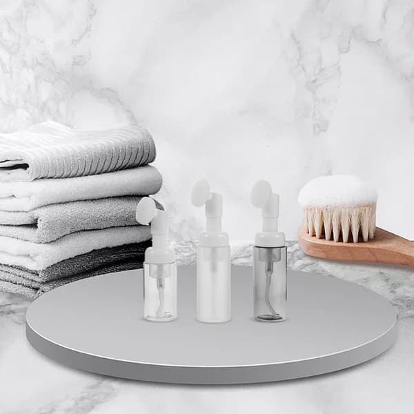 3 stk. skumpumpedispenserflaskesæt, 30 ml + 60 ml matterede sorte rejsetoiletbeholdere i plast til shampoo, lotion, ansigtsvask