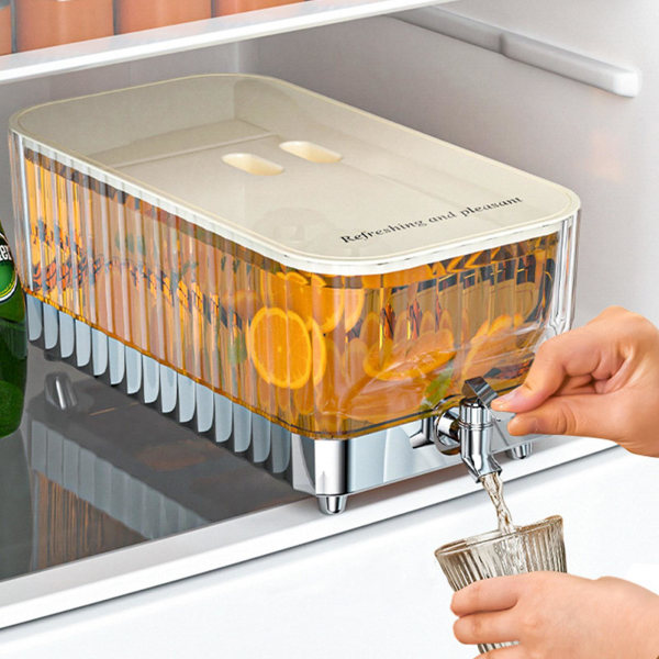 5,3l kald vannkoker med kranfilter i kjøleskap, stor kapasitet for oppbevaring av fruktjuicedispenser Silver